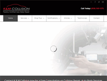 Tablet Screenshot of kandmcollision.com